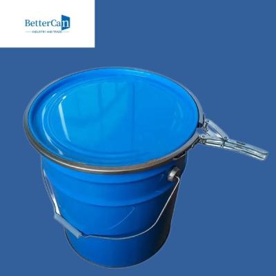 Metal Paint Tin Can Empty 5 Gallon Steel Pail With Lid
