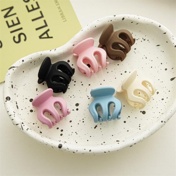 Colorful Matting resin girls hairclip basic practical accessories Japanese Korean women OEM logo