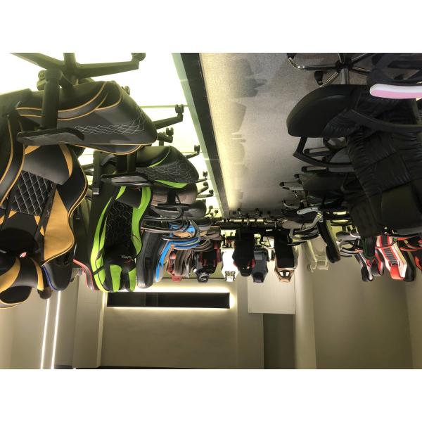 ALINUNU Customizable Leather RGB Gaming Chair with LED Light Bar and Fabric Material