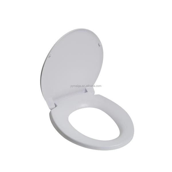 O Shape Lid Round Toilet Seat Cover 435*365*465mm with Buffer Cover Plate Soft Closing PP Slow Silent Closed