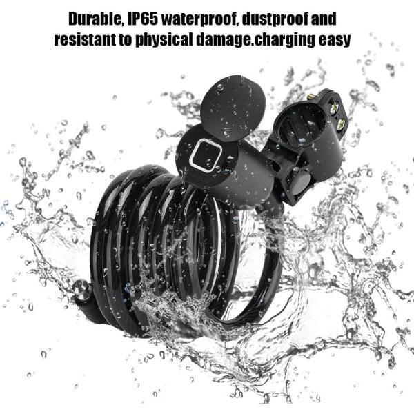 Black Waterproof Homesafe Security System Steel Wire Cable Bike Lock Rope