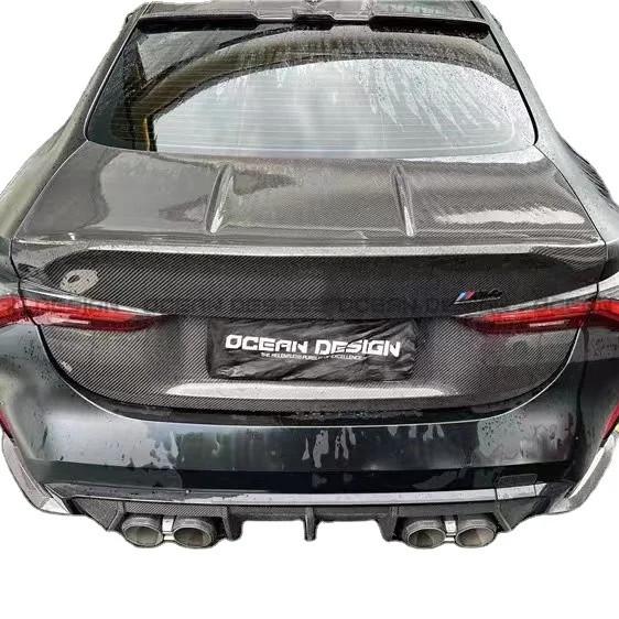 Pour BMW G87 M2 Couverture arrière du coffre en fibre de carbone G87 M2 Couverture arrière en fibre de carbone de type CSL et capot du coffre