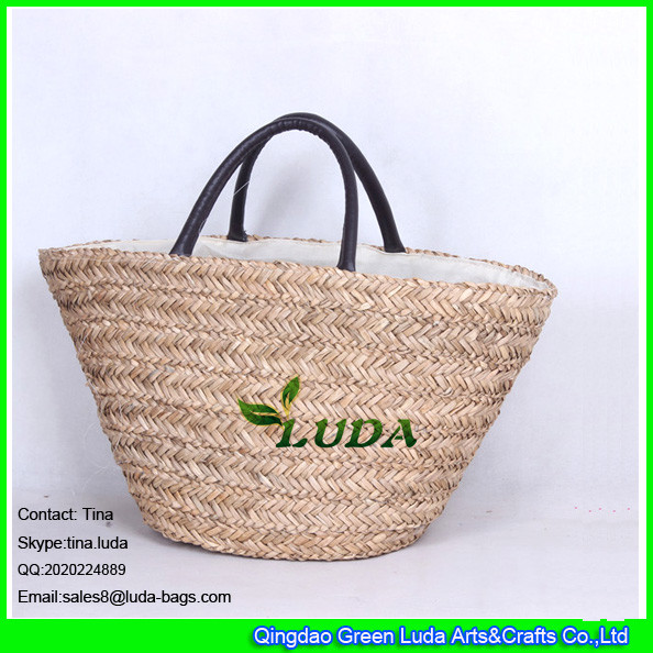 LUDA handmade straw handbag natural seagrass make straw bags
