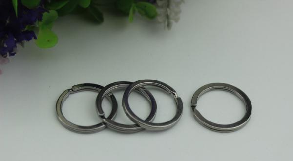 Hang Chain Hook DIY Craft Key Hardware Nickel Color Iron Round Flat Split Key Ring