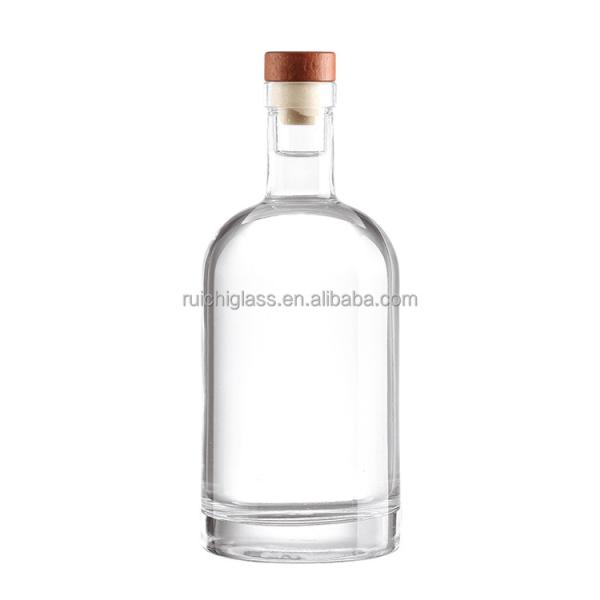 700ml 750ml 1000ml Aluminum Plastic PP Collar Whiskey Bottle for Liquor Wine Glass Bottle