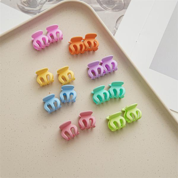 Resin Summer baby girls flower Morandi girls hair square shark clip accessories Ins back head clip fascinator