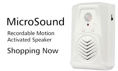 COMER Infrared motion Sensor Alarm speaker for indoor security use