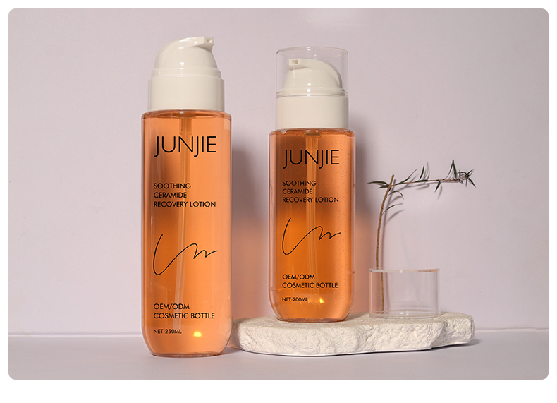 Custom Logo 200ml 250ml White Clear Thickened Bottle With White Lotion Pump For Body Oil Shampoo Conditioner