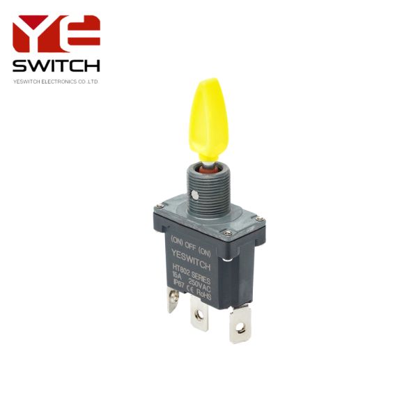 IP68 Waterproof Industrial Metal Toggle Switch with Stainless Steel Lever and 15A 125/250VAC Rating