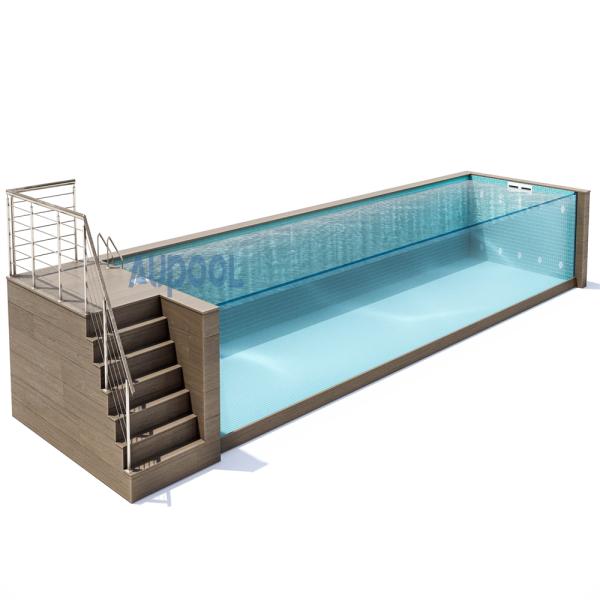 Moulding Glass Pools Above Ground Salt Chlorinator for Custom Outdoor Swimming Pools