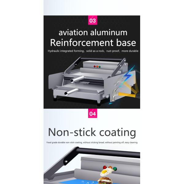 Серебряные белые электрические гамбургеры для нагрева пищи с неприлипчивой поверхностью для приготовления пищи