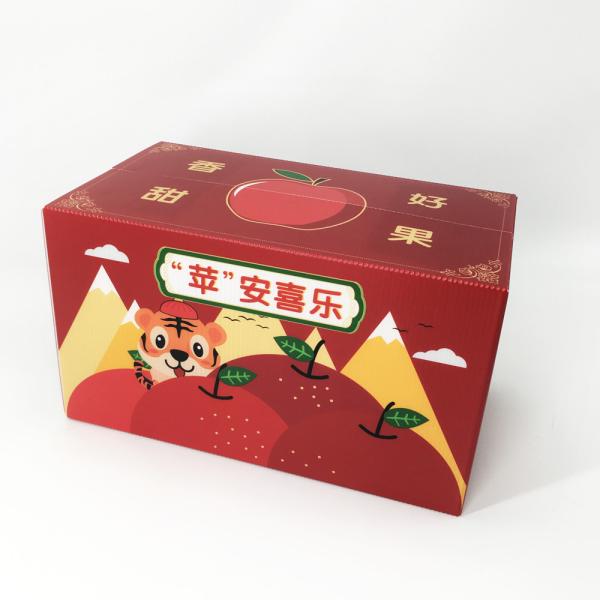 Chinese Red Abrasion Resistance Non Toxic Anti Impact Apple Carton 20Kg