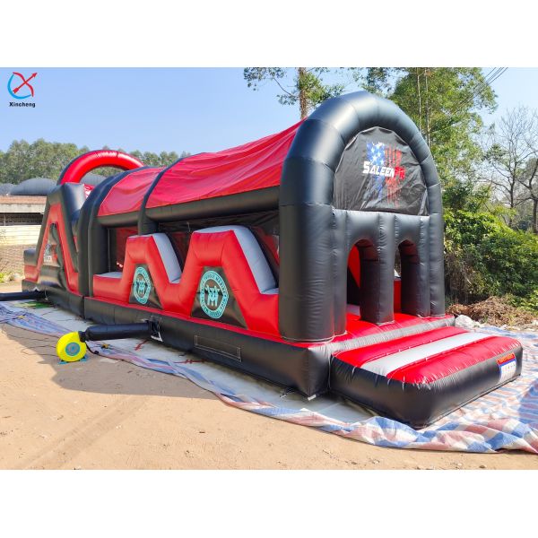 Manufacturer Long Inflatable Obstacle Course Inflatable Game Bounce House For Kids