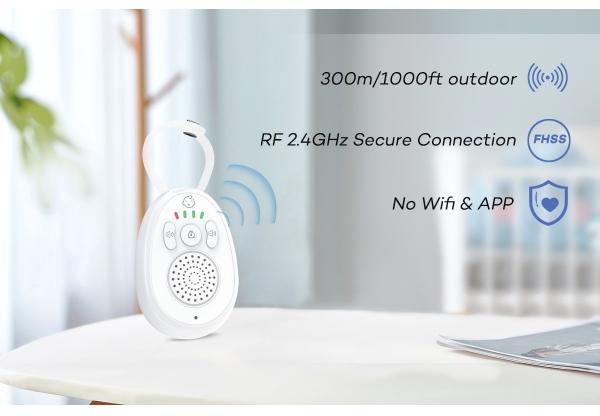 Digital Baby Audio Monitor 1000ft Long Range Sound Indicator Volume Control