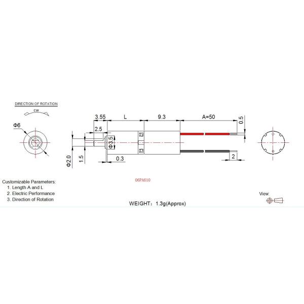 Plastic 6mm Gear Motor , 1.5v 3v Plastic DC Motor With Plastic Planetary Gearbox