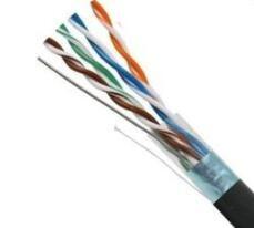 Condutor preto do cabo 0.56mm-0.58mm da rede CAT6 para a telecomunicação