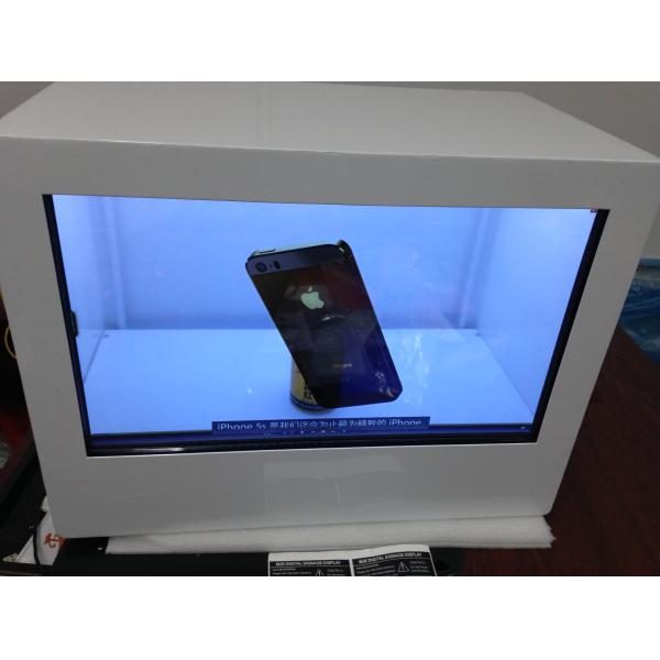 Metal Showcase Transparent free standing digital signage USB Port
