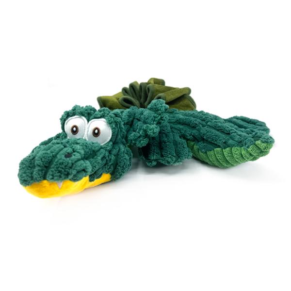 Juguete para perros de peluche de cocodrilo grande, chirriante, resistente a la masticación, juego interactivo de tirar y aflojar