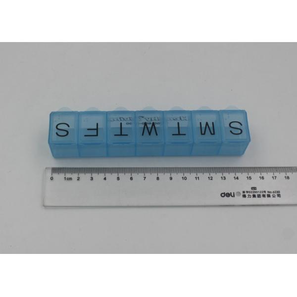 Portable 7 Day Pill Box Organizer For Adult , Food Grade Medication Pill Box