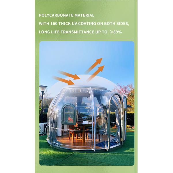 PC Panel end Aluminum Alloy Frame Clear Bubble House for Creative Star Tent Room Box