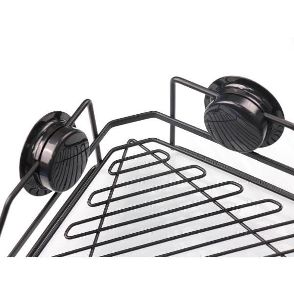 Чернота окислила вися угловую стену полки ливня установила OEM ISO9001 ODM полок