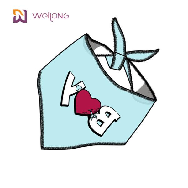 Регулируемый реверзибельный шарф шеи собаки треугольника на небольшой средний большой день Валентайн котов собак