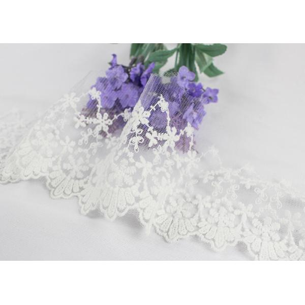 Широким Хандмаде вышитая цветком отделка шнурка Тюль для Дрессмакинг свадьбы зимы