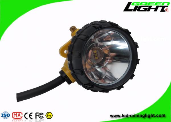 Brightness 15000lux Mining Cap Lamp Aluminum Lighting Cup Low Power Warning