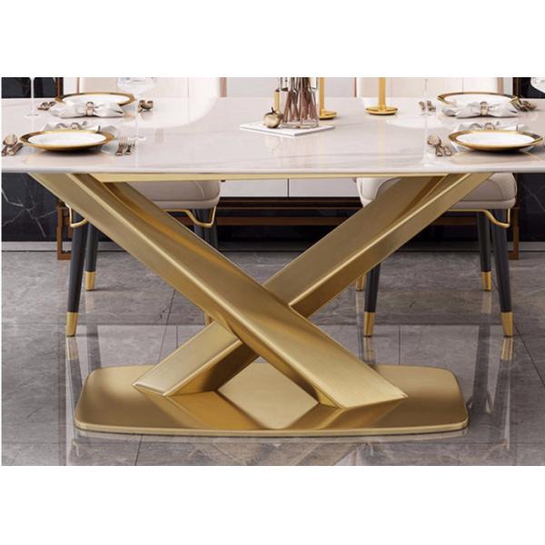 130x80x77cm Marble Top Dining Room Table