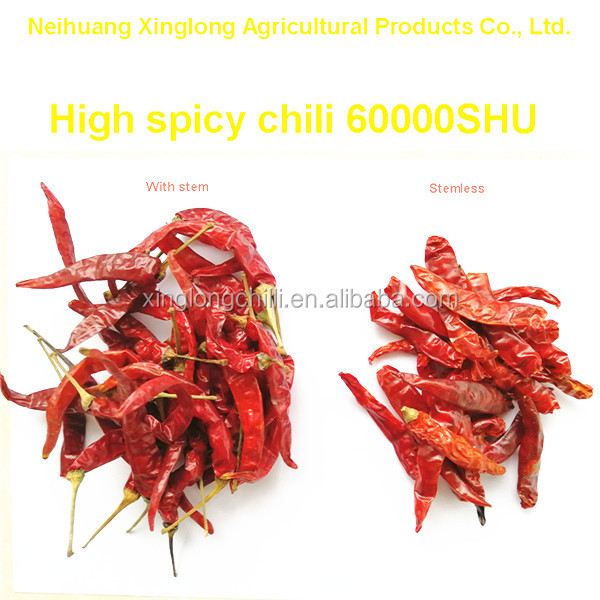 Chaotian Dried Red Chilli Peppers 1% Yellowish Pungent Whole Dry Chilli