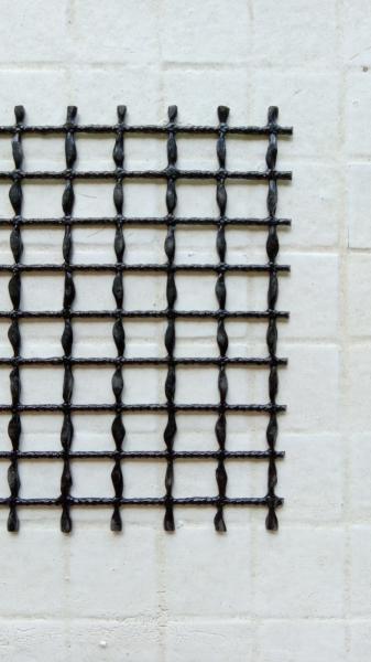 Industrial Grade PVC Coated Polyester Mesh Geogrid For Railway Or Soft Soil Foundation