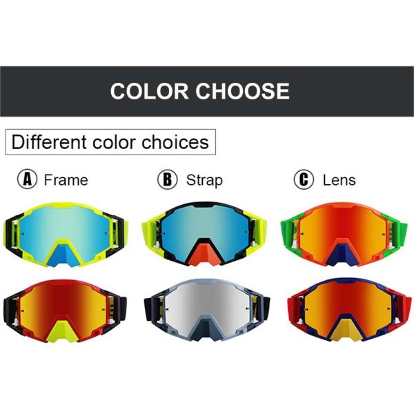 Interchangeable Lenses Dustproof Motocross Goggles with Custom Logo Impact Resistance