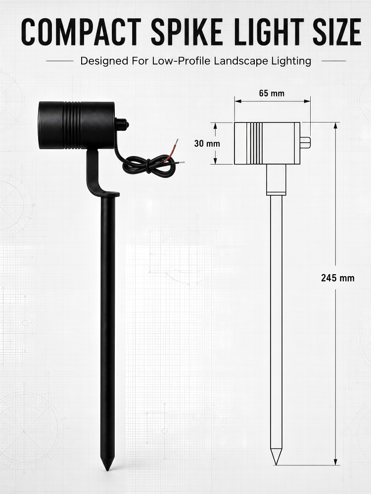Low Voltage Outdoor LED Spike Light Waterproof Landscape Aluminum DC12-24V For Path Walkways