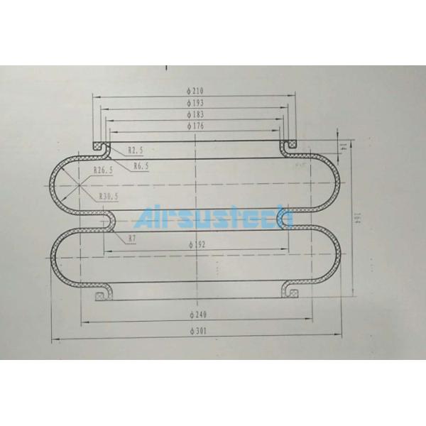 Dunlop SP 256NB 12×2 Original Double Convoluted Air Spring with Stainless Hoop