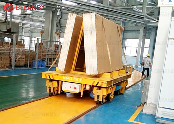 вагонетка нося рельса электрической каменной плиты 16t