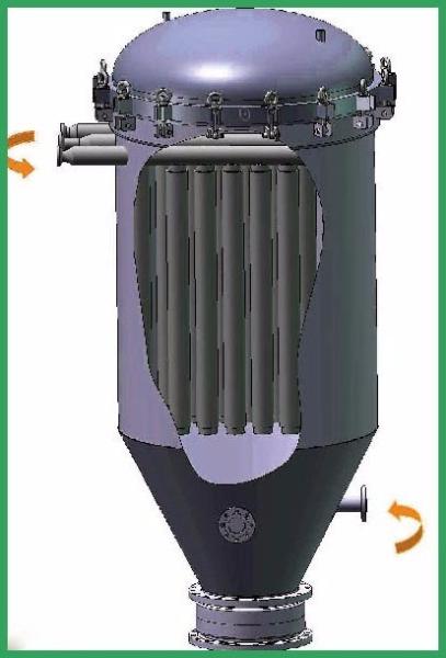 Indústria Máquina de filtragem de velas de aço inoxidável para tratamento de água Capacidade 500L-2000L