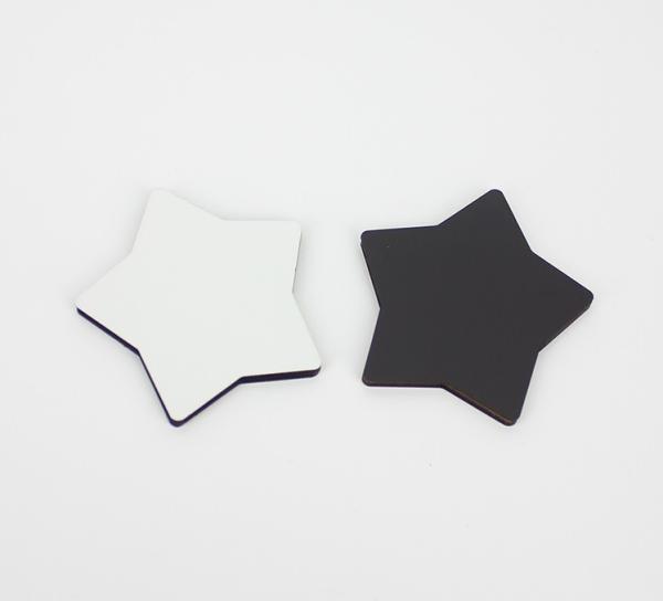 Top Rated Star Shape 60x57mm Sublimation Blank Refrigerator Stickers for Decoration