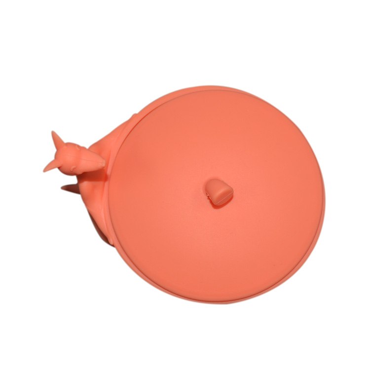 Portable Baby Silicone Suction Bowl with Silicone Lid Kangaroo Shape Spill Proof Toddler Feeding Dish  Baby Gift Set