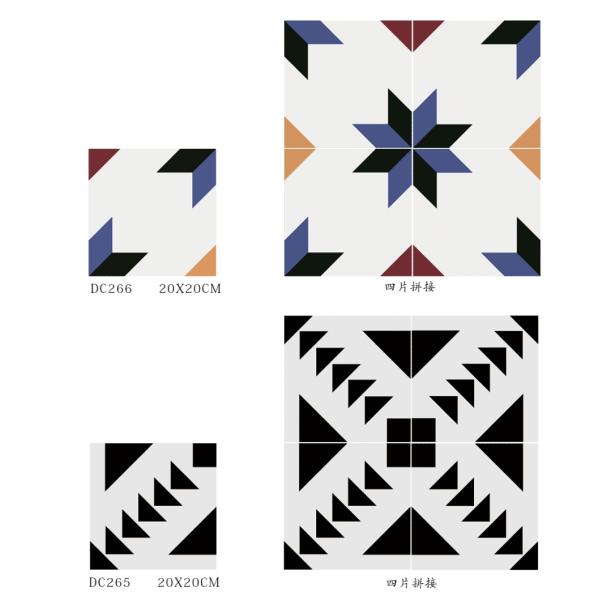 плиток фарфора 0.03W.a 200x200mm SGS стены пола крытых голубой желтый морокканский