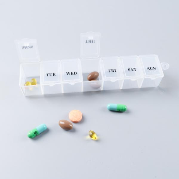 pill box Удобная коробка таблетки PP пластиковая еженедельная с большими отсеками