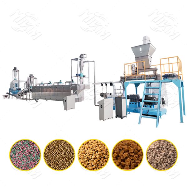 Floating Fish Feed Extrusion Machinery Twin Screw Fish Food Pellet Make Extruder