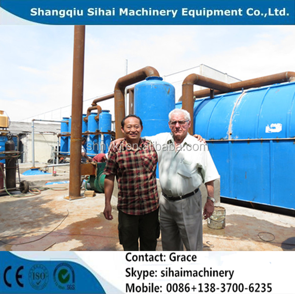 Бесплатная установка отходов шины для переработки в дизельное пиролизное предприятие для производства дизельного топлива