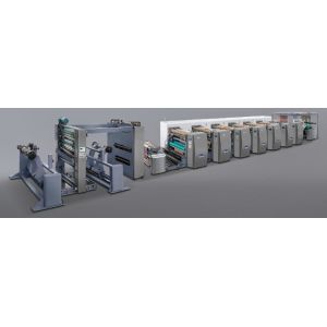 Máquina de impresión flexográfica para vasos de papel a 200 m/min, impresora flexográfica tipo pétalo