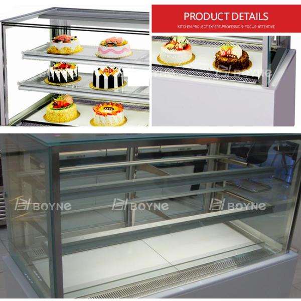 Анти- Рефригератед шумом витринный шкаф торта автоматический размораживает размер таможни охладителя пустыни