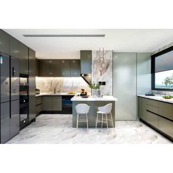 Fadior Luxury Оливково-зеленый СС Стальные кухонные шкафы с функциональным хранилищем