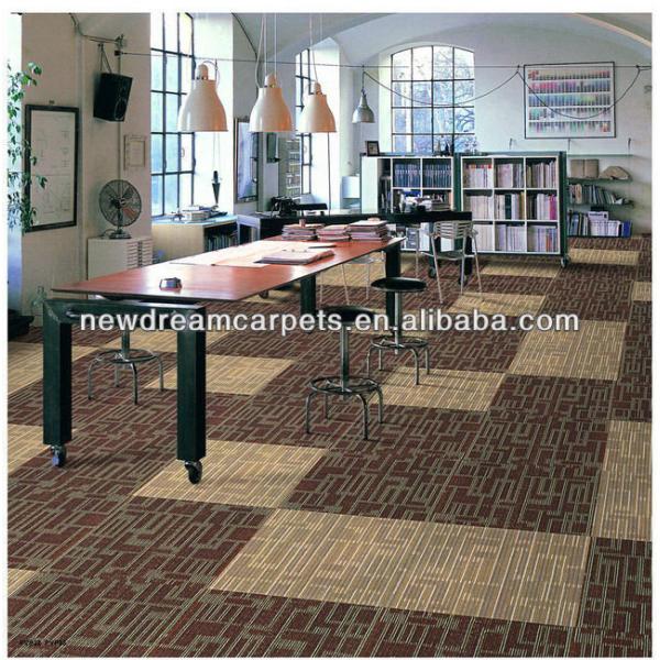 100 by 100 Size Loop Pile Office Fireproof Carpet Tile for Canton Carpet Manufactured
