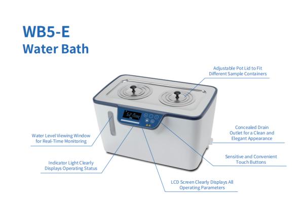 Digital Laboratory Water Bath PID Temperature Control Water Bath 5L
