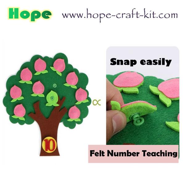 Felt DIY Material Kids Toddler Children Numbers Education Kits Teaching Aids digits Felt Fruit Vegetables OEM ODM