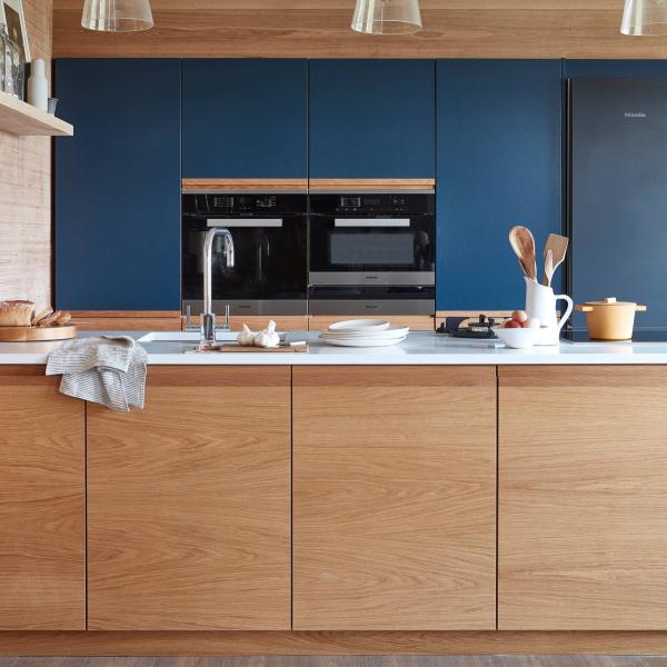 16MM 18MM Carcass Thickness Melamine Kitchen Cabinet Set Environment Friendly