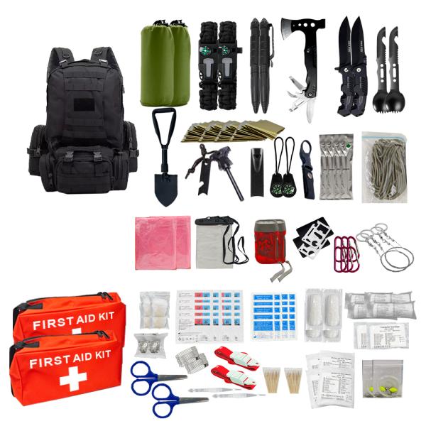 55X27X8cm  Disaster Survival Kit Black Adventure Essentials Survival Kit Equipment